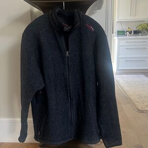 Aigle Men's Charcoal Zip-Up Sweater